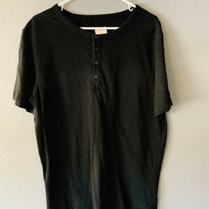 Merona Men's Short Sleeve Henley Size L